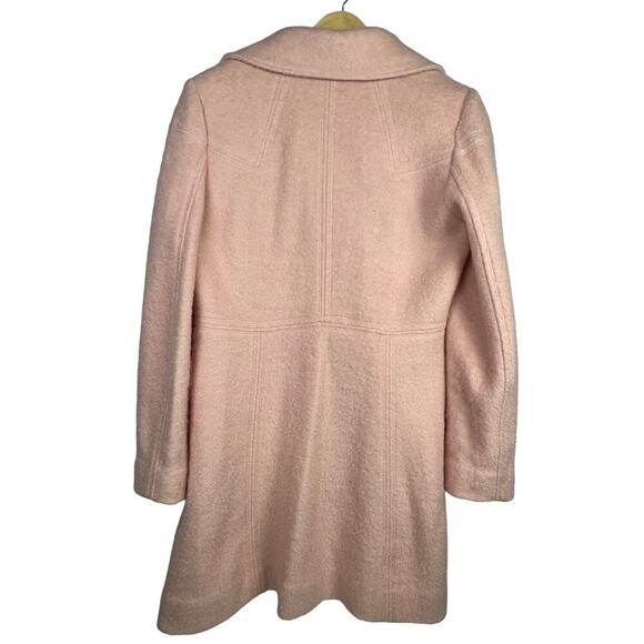 Jessica Simpson Zippered Boucle Wool Blend Blush Lined Flared Hem Coat Large - Picture 4 of 15